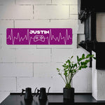 Gamer Heartbeat Aluminum Sign 16x4 Inches - Custom Printed Metal Wall Art, USA Made