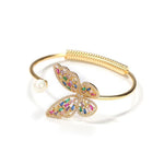 Butterfly Charm Bracelet - Gold with Multicolor Gemstones | Our Phoenix Rise