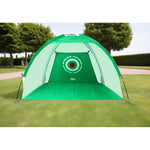 Portable Golf Practice Hitting Net Tent - Green net with target on white background | Our Phoenix Rise