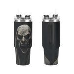 Grim Reaper 40oz Tumbler tumblers with a skull design on a white background