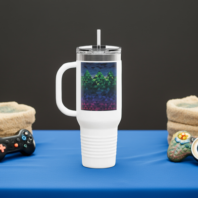 Geometric Mountain 40oz Insulated Travel Mug| Iron Phoenix GHG - Iron Phoenix GHG