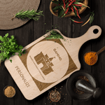 Own a Castle Personalized Gamer Cutting Board - Light Maple Wood Lifestyle Display | Our Phoenix Rise