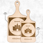 Own a Castle Personalized Gamer Cutting Board - Maple Handled Paddle Size Options | Our Phoenix Rise