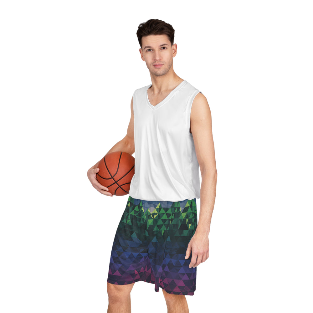 Geometric Basketball Shorts | Retro Gamer Activewear