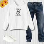 Adorable Husky Dog Hoodie – Cozy Heavyweight Blend