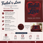 Personalized Couples Throw Blanket - Size Comparison and Care Information Chart | Our Phoenix Rise
