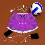 Purple Gem Kaleidoscope Athletic Shorts Detailed View 3 | Our Phoenix Rise