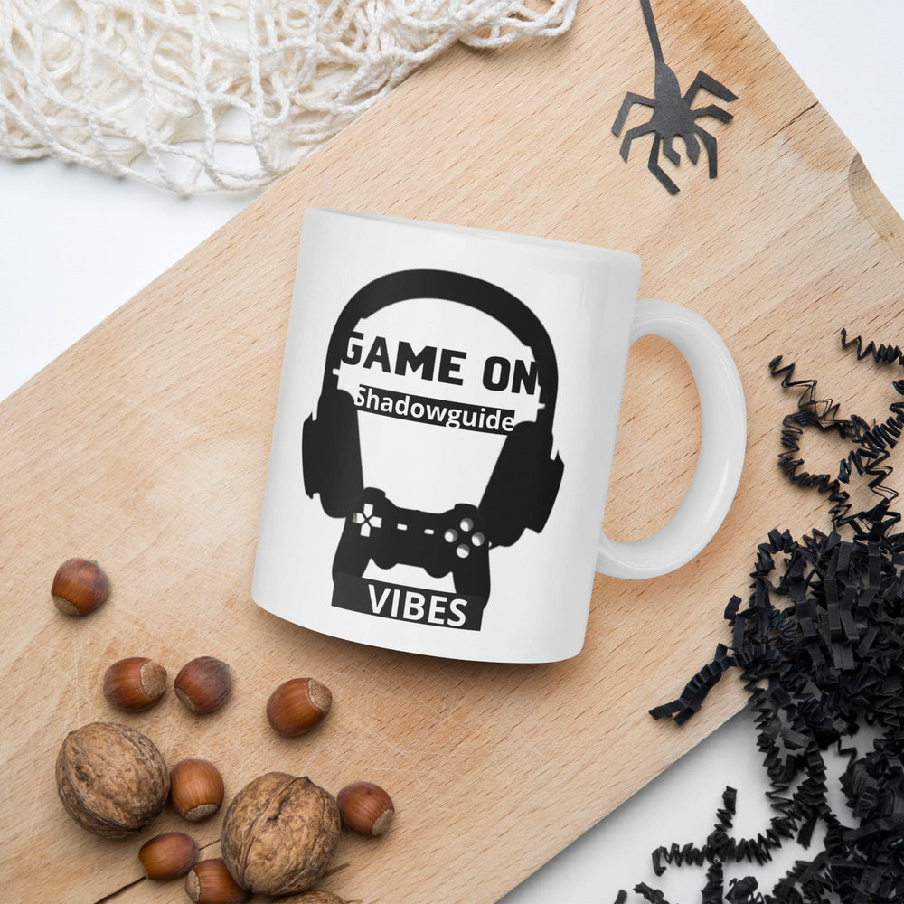 White Personalized "Game On" Gamer Mug | Custom Gamertag Coffee Cup
