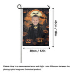 Personalized Halloween Vampire Garden Flag - Detail of custom face area | Our Phoenix Rise