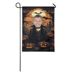 Personalized Halloween Vampire Garden Flag - Displayed in front of a house | Our Phoenix Rise