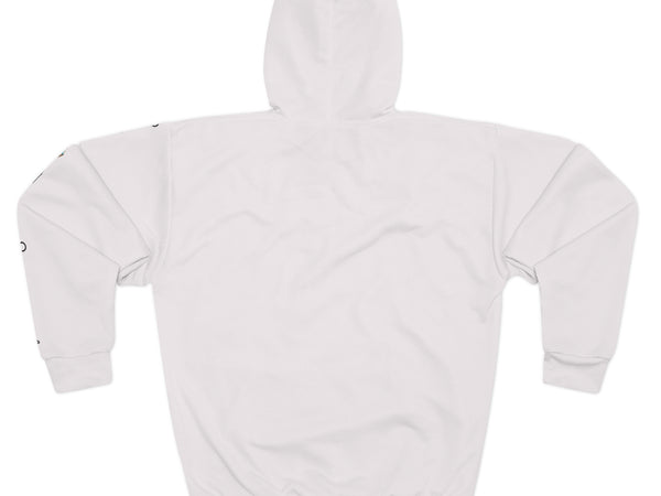 Personalized Teacher Pullover Hoodie shown with adjustable drawstring hood