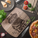Pug Dog Decorative Cutting Board - Walnut wood lifestyle kitchen | Our Phoenix Rise