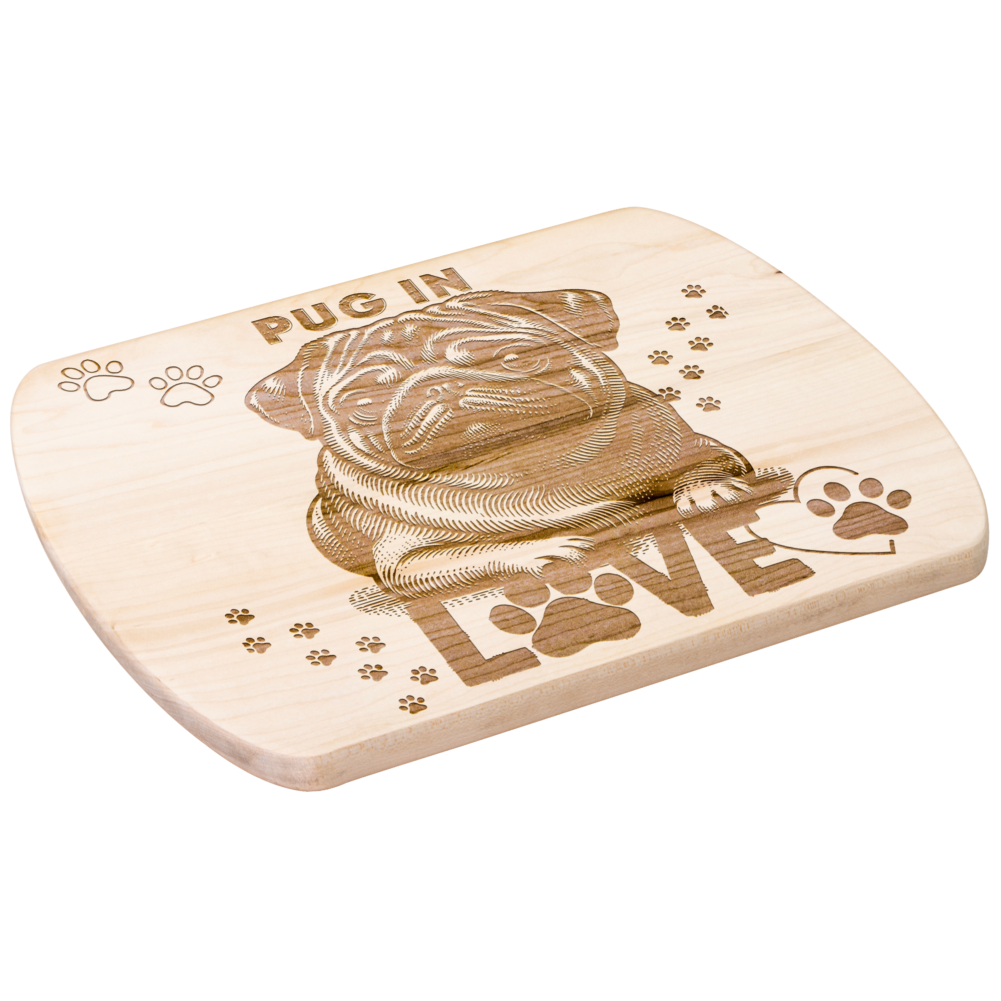 Decorative Pug Dog Cutting Board