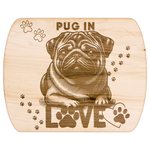 Pug Dog Decorative Cutting Board - Main maple wood front view | Our Phoenix Rise