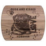 Pug Dog Decorative Wood Board - Dark Walnut H Main | Our Phoenix Rise