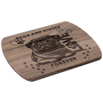 Pug Dog Decorative Wood Board - Dark Walnut H Angle | Our Phoenix Rise