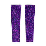 Purple glitter arm sleeves on a white background