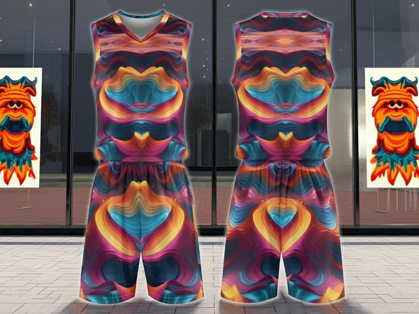 "Heart Swirl" Abstract Basketball Uniform| Iron Phoenix GHG - Iron Phoenix GHG