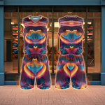 Abstract Heart Swirl Basketball Uniform Set - Front and Back Display | Our Phoenix Rise