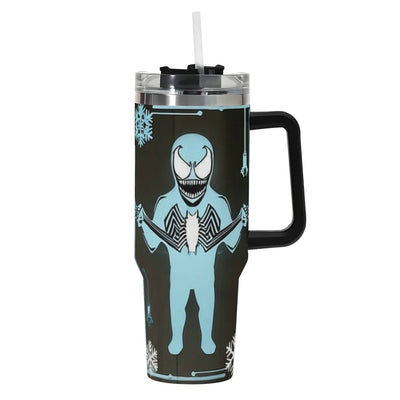 Tumbler with a character design on a white background
