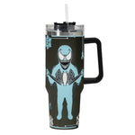 Tumbler with a character design on a white background