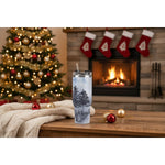 lifestyle setting featuring a decorated Christmas tree or a cozy fireplace to create an emotional connection.