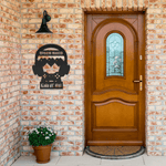 Work Hard Game On Metal Sign - Black on brick entrance wall | Our Phoenix Rise