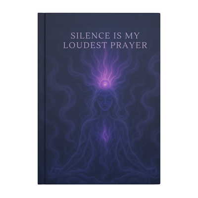 Lined Meditation Journal Hardcover - Black Fire over Fear design | Our Phoenix Rise