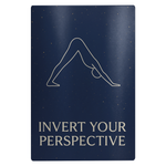 Glossy Aluminum Yoga Art Panel – Minimalist Metal Print Meditation Room Decor