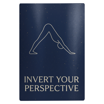 Glossy Aluminum Yoga Art Panel – Minimalist Metal Print Meditation Room Decor