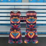 Abstract Heart Swirl Basketball Uniform Set - Matching Shorts Back | Our Phoenix Rise