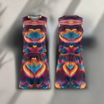 Abstract Heart Swirl Basketball Uniform Set - Jersey Front View | Our Phoenix Rise