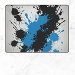 Blue Black Paint Splatter Rug | Gaming and Yoga Mat - Iron Phoenix GHG