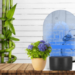 Gamer Family Rules LED Lamp - Soft White Etched Acrylic Design | Our Phoenix Rise
