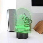 Gamer Family Rules LED Lamp - Green Mood Lighting on Gaming Desk | Our Phoenix Rise