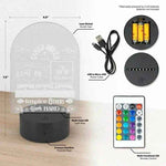 Gamer Family Rules LED Lamp - Technical View of Remote and Power Base Components | Our Phoenix Rise