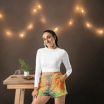 Electric Grid Womens Athletic Shorts Detailed View 8 | Our Phoenix Rise