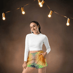 Electric Grid Womens Athletic Shorts Detailed View 6 | Our Phoenix Rise