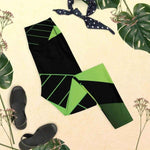 Neon Green Gamer Yoga Leggings - Dynamic yoga pose | Our Phoenix Rise