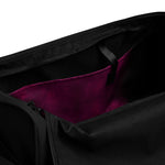 Maroon Abstract Print Duffle Bag - Inside Pocket Detail | Our Phoenix Rise