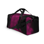 Maroon Abstract Print Duffle Bag - Left Front Angle | Our Phoenix Rise