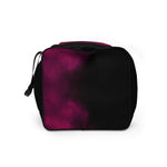 Maroon Abstract Print Duffle Bag - Left Side View | Our Phoenix Rise