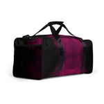 Maroon Abstract Print Duffle Bag - Angled View | Our Phoenix Rise