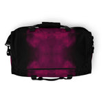 Maroon Abstract Print Duffle Bag - Top View | Our Phoenix Rise