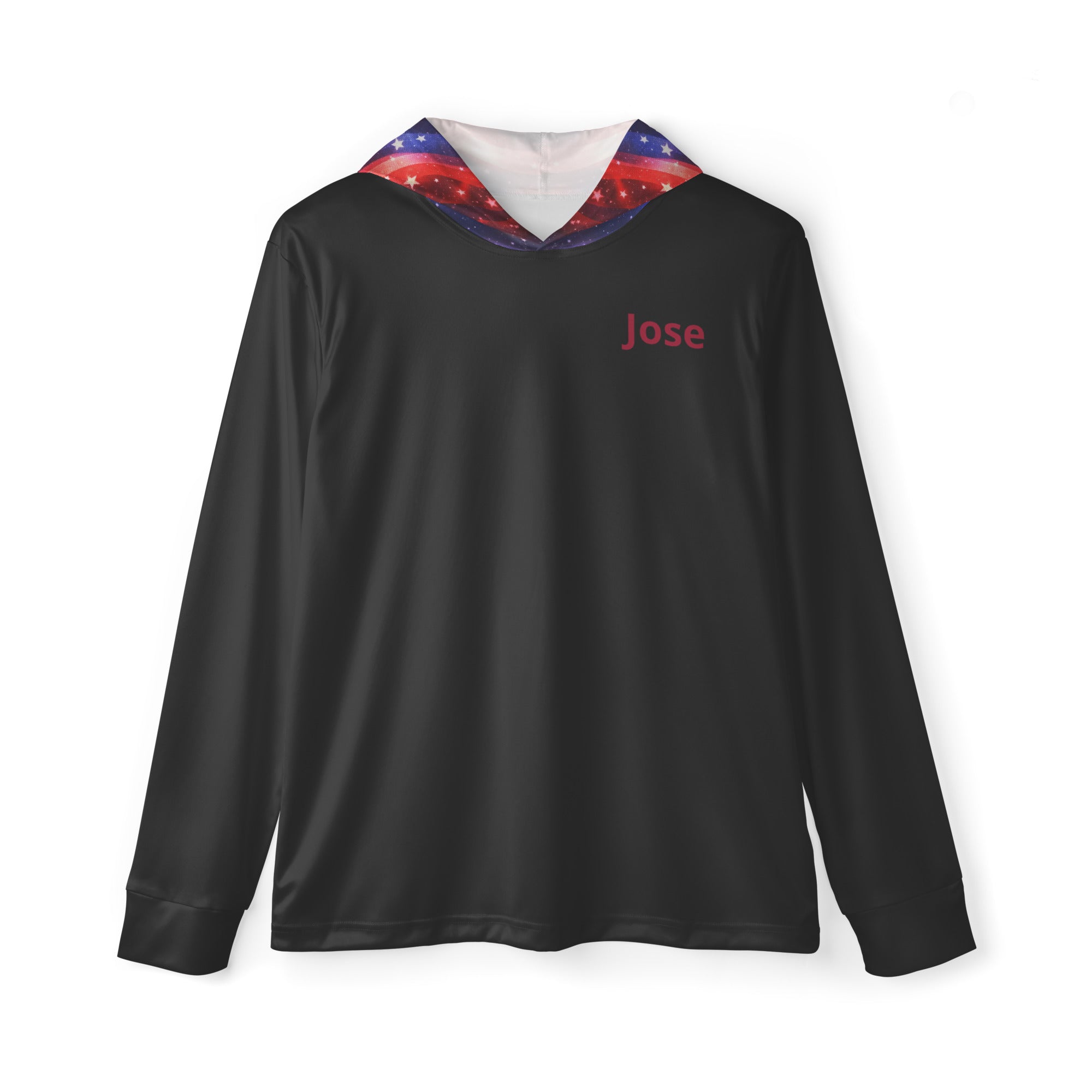 Personalized American Eagle Sports Hoodie - Front view with custom name Jose | Our Phoenix Rise