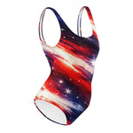 Americana Flag One Piece Swimsuit - Right side flat lay | Our Phoenix Rise