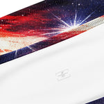 Americana Print Bandeau Bikini - fabric detail with stars and red white blue print | Our Phoenix Rise