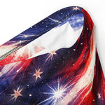 Patriotic American Flag High Waisted Bikini Bottom - Fabric Detail Close Up | Our Phoenix Rise