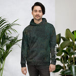 All Over Print Recycled Unisex Hoodie - Botanical Leaf Fabric Close Up | Our Phoenix Rise