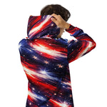 Americana Galaxy Unisex Zip Hoodie - Back view, all over print design | Our Phoenix Rise